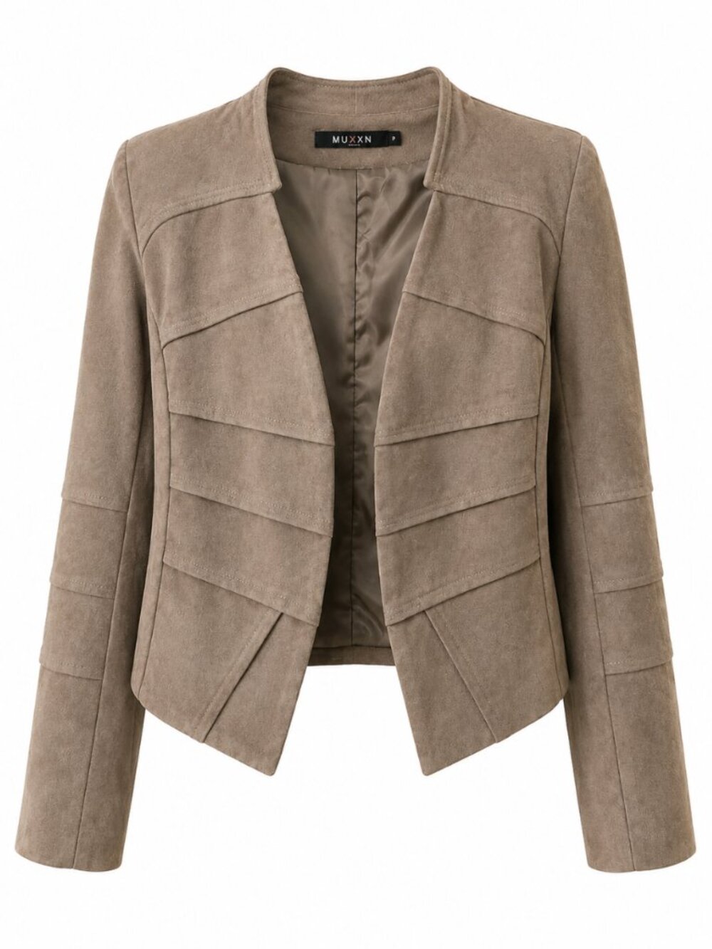 MUXXN Taupe Faux Suede Western Jacket Size L